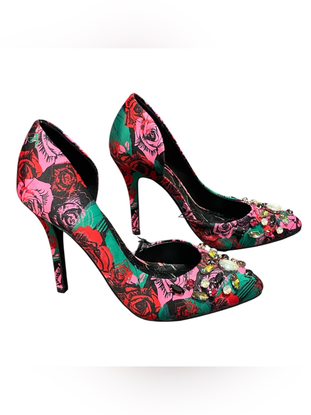 Nwt Betseyville By Betsey Johnson Tahini Rose Rhinestone Steampunk